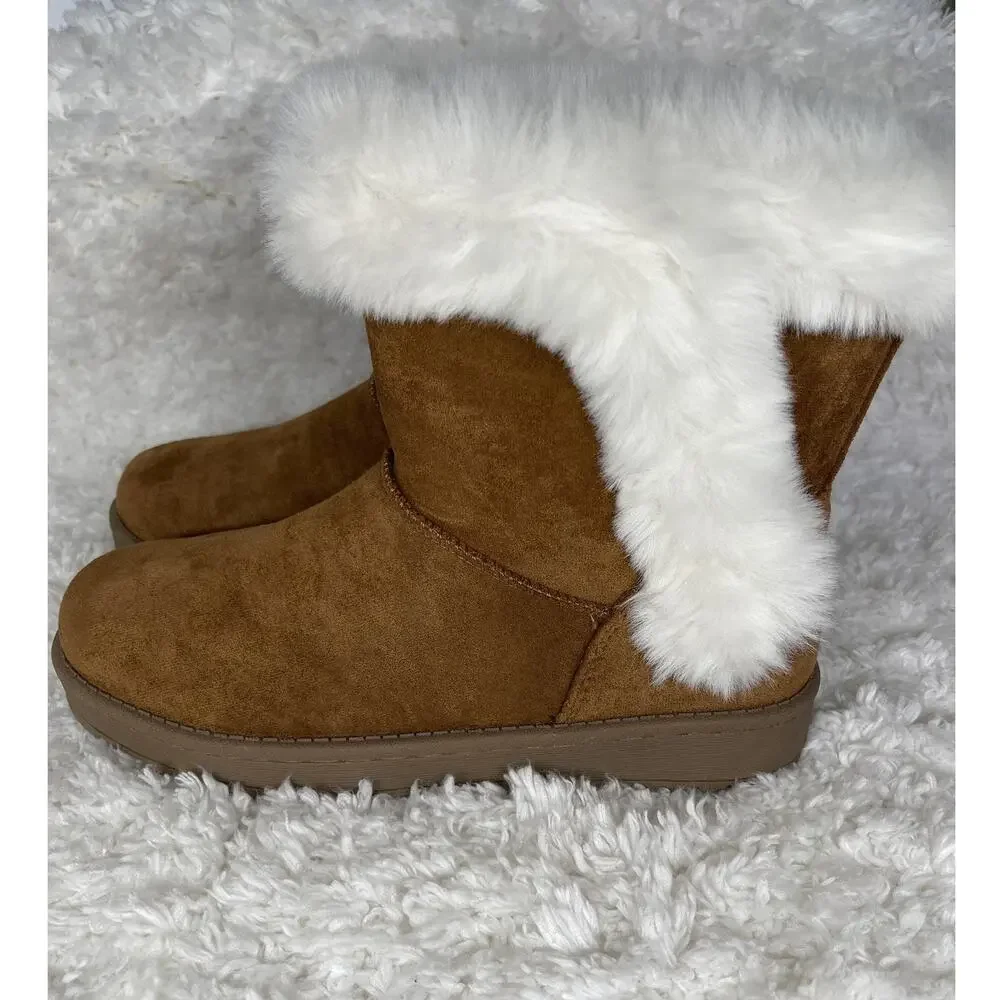 Sonoma Brown Faux Fur Boots Chestnut Alainaa Snow Winter Girls 4 Goods For Life